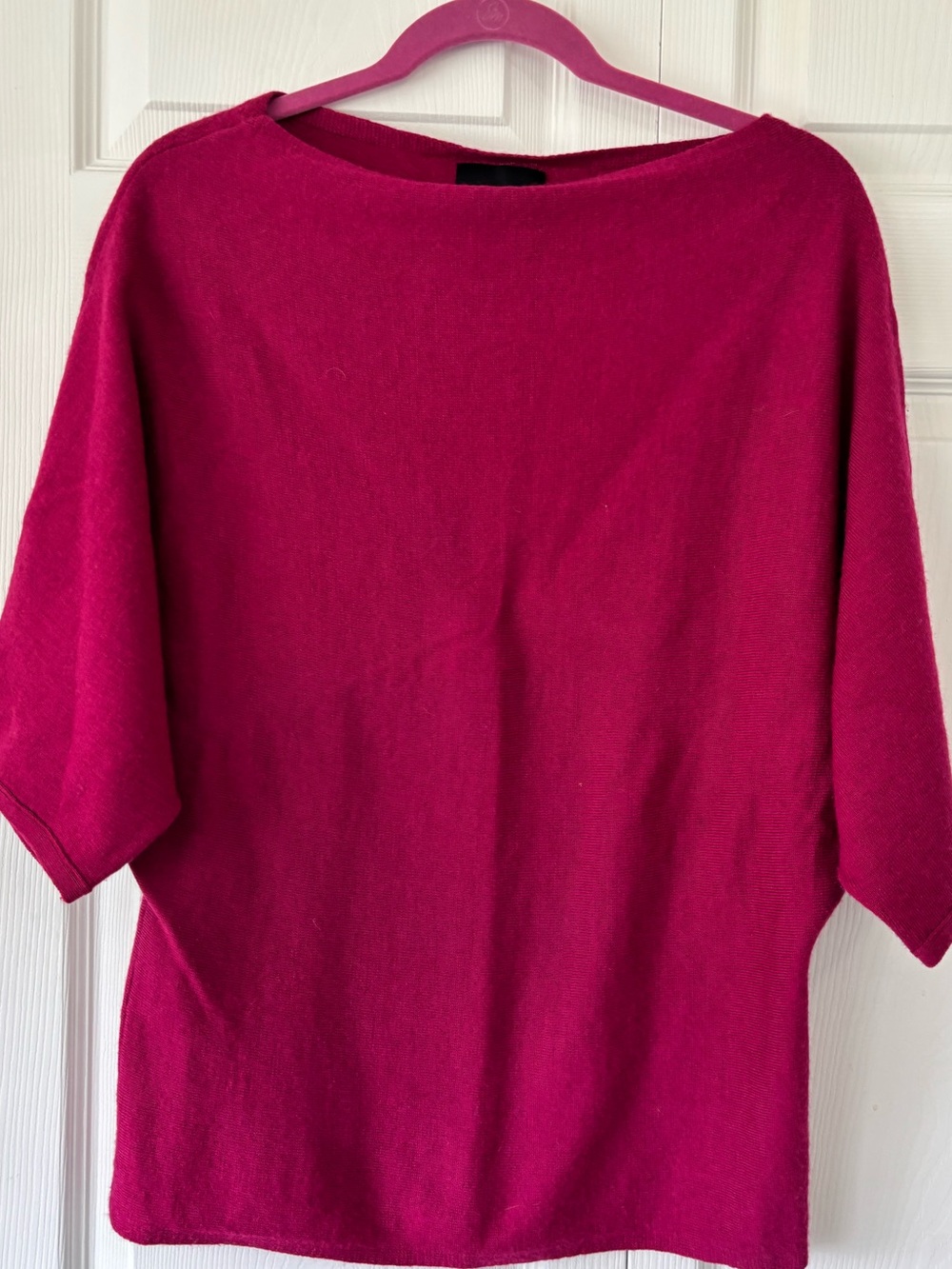 Cynthia Rowley 100% Merino Wool Burgundy Boat Neck Dolman Sweater Medium